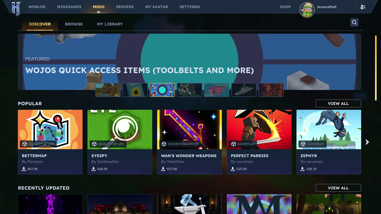 Hytale Update 6 in-game mod browser
