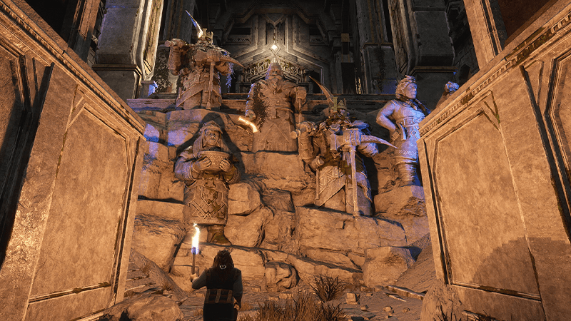Return to Moria Spieler erkundet die Minen auf ihrer Rückkehr zu Moria Server Miete