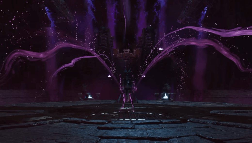 Boss encounter in the Cyclopean Halls