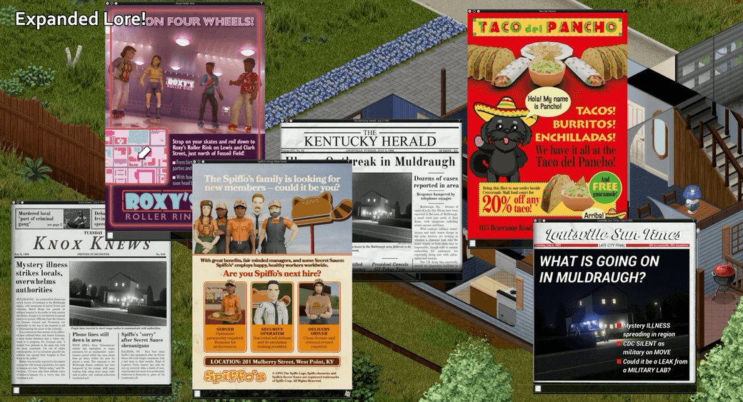 Newspapers, flyers and expanded lore in Project Zomboid Build 42